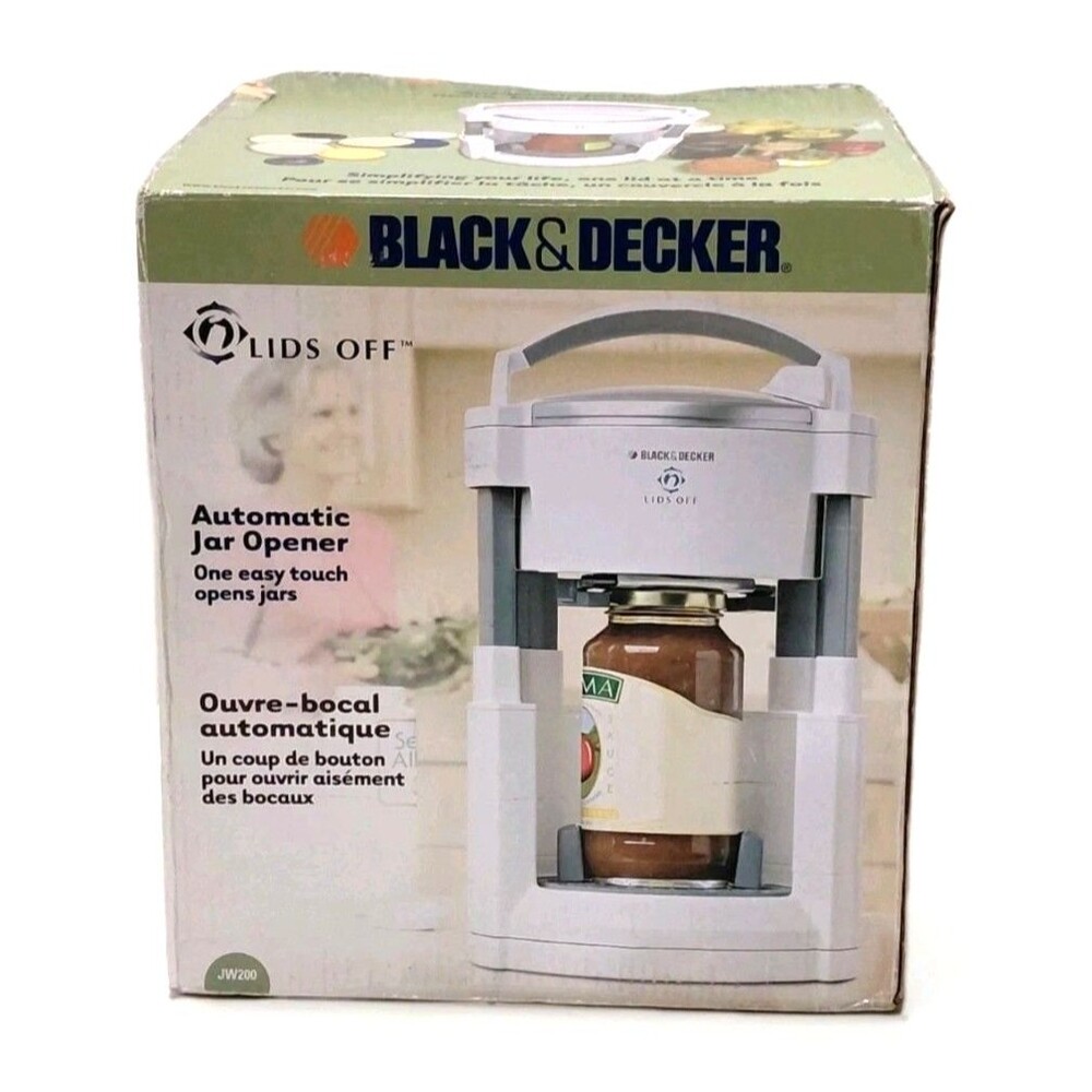 Black & Decker Lids Off  Automatic Electric Jar Opener JW200 White New